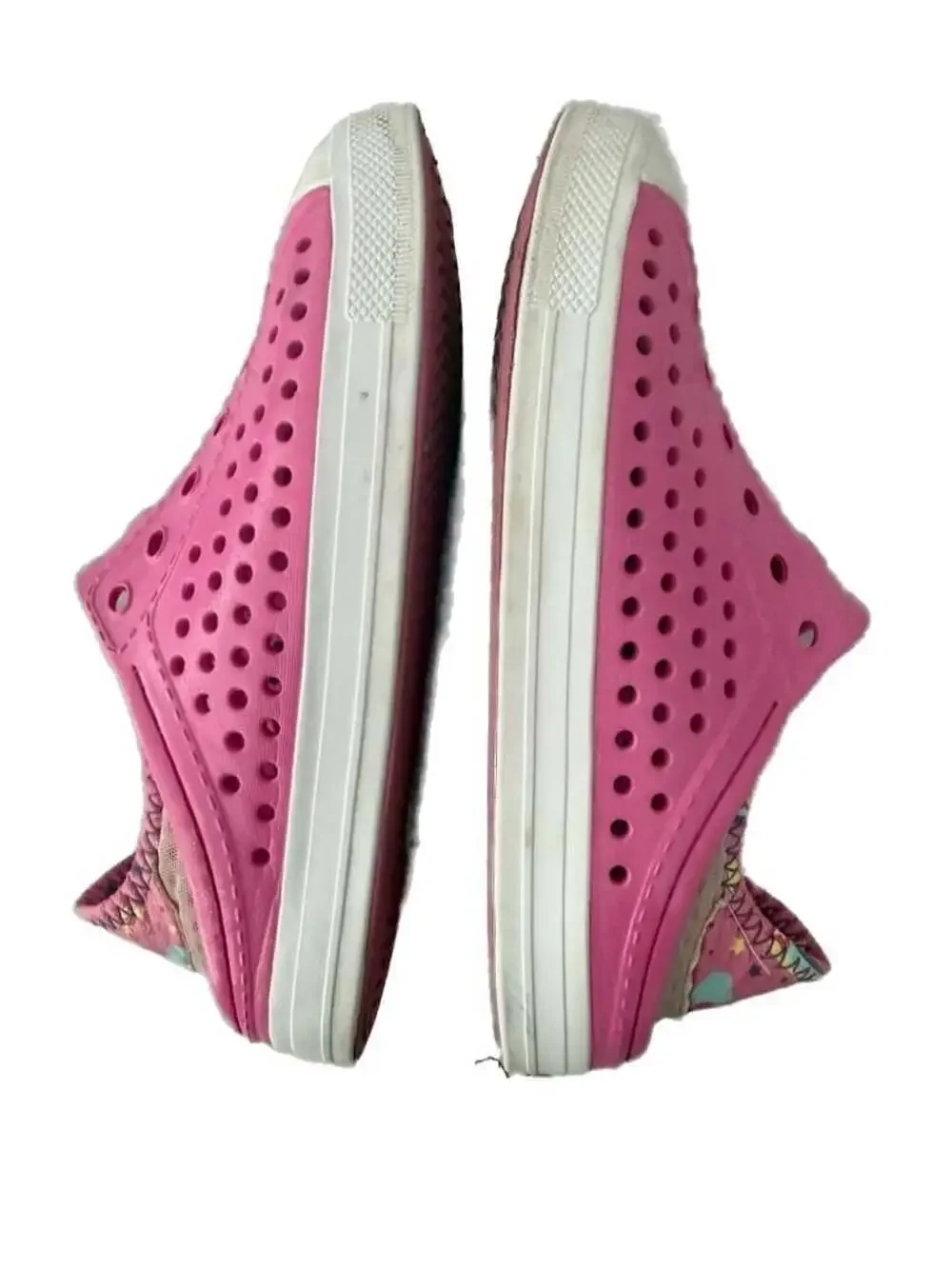 Skechers Girl's Guzman foamies Sandcastle Dreamer Pink Slip-On Shoes-Size 2